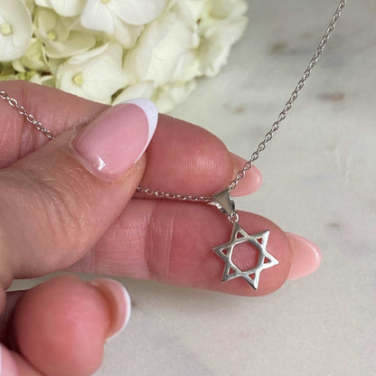 PyP JEWELERS Star of David Necklace for Women | Made with solid High Quality 925 Sterling Silver | Available in Gold, Rose Gold and Silver.